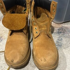 Timberland steel toe boots, size 9W